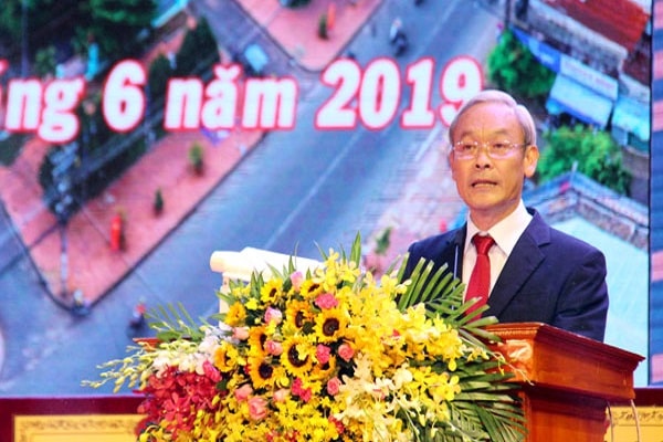 ông Nguyễn Phú Cường - Ủy viên Ban Chấp hành Trung ương Đảng, Bí thư Tỉnh ủy, Chủ tịch Hội đồng Nhân dân tỉnh Đồng Nai, phát biểu tại buổi lễ.
