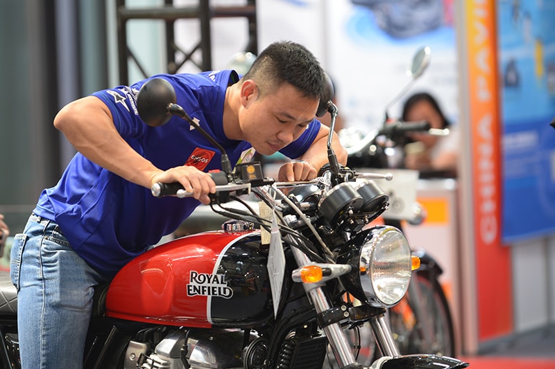 Hãng xe máy Royal Enfield đến từ Ấn Độ đã có khá nhiều đơn đặt hàng từ Triển lãm này