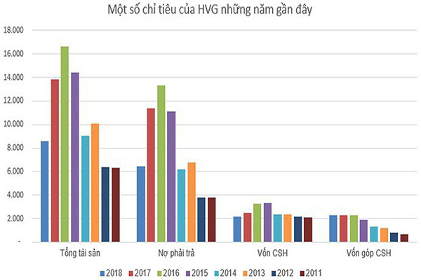 p/Các chỉ tiêu tài chính của HVG