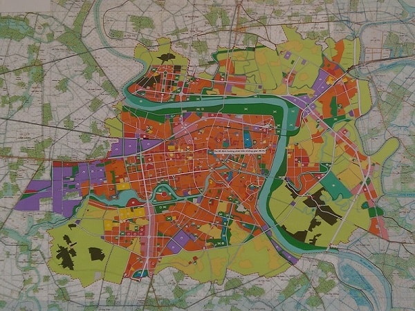 Bản đồ quy hoạch tổng thể quy hoạch TP Hải Dương đến năm 2030, tầm nhìn đến năm 2050.