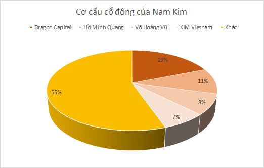 Cơ cấu cổ đông lớn tại Thép Nam Kim.