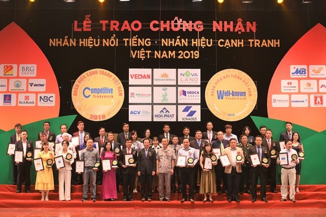 Sonadezi và các doanh nghiệp đạt Top 50 Nhãn hiệu nổi tiếng năm 2019