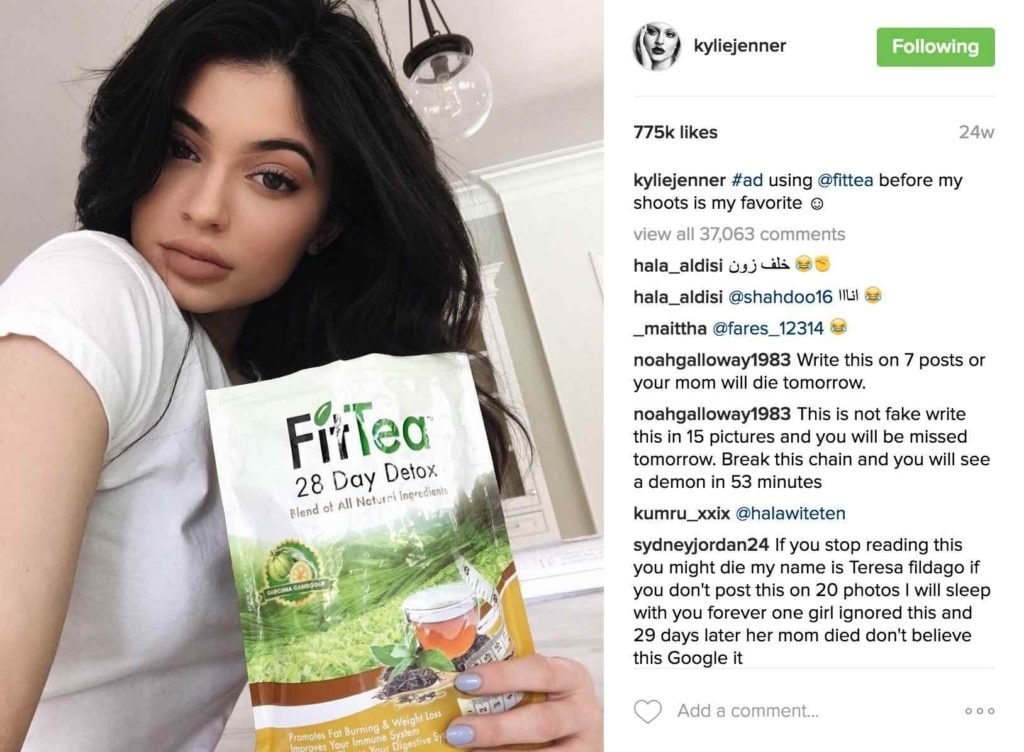 Kylie Jenner là influence nổi tiếng nhất trên Instagram