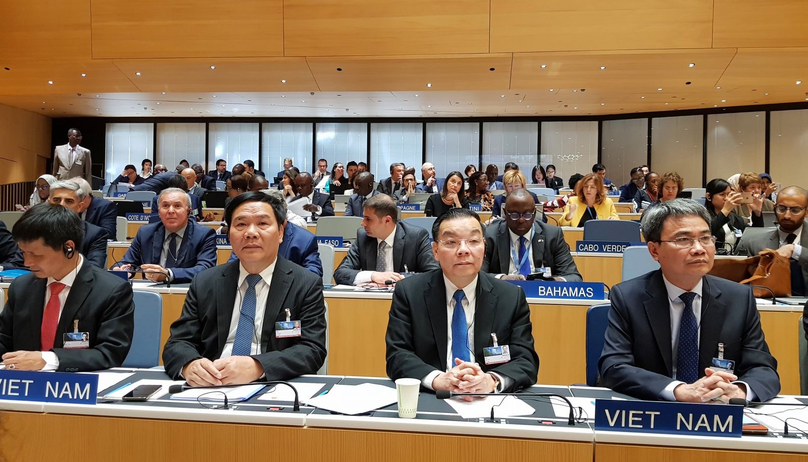 Đoàn Việt Nam tham dự Đại hội đồng WIPO lần thứ 59 do Bộ trưởng Bộ KH&CN Chu Ngọc Anh (thứ 2 từ phải sáng trái) làm Trưởng đoàn.