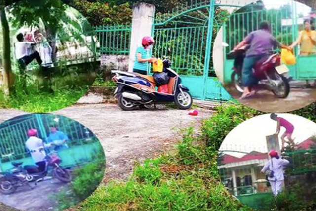 Hình ảnh ăn chặn hàng từ thiện diễn ra tại Trung tâm nuôi dưỡng người già và trẻ tàn tật ở Ba Vì. Ảnh: Nguyễn Long (Đời sống Việt Nam)