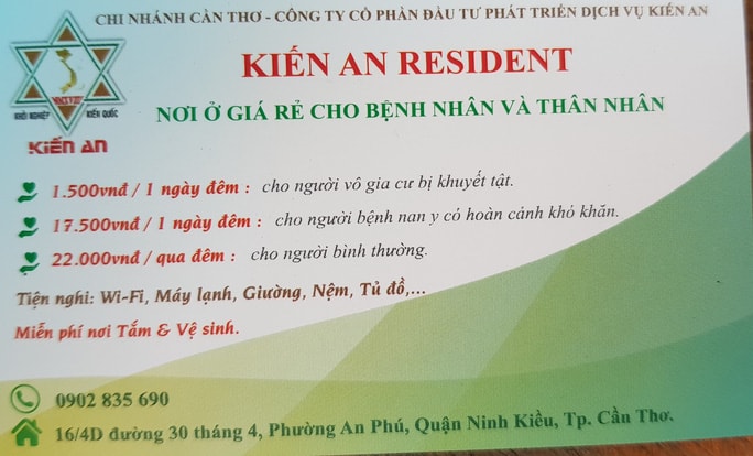 Bảng giá cho thuê chỗ nghỉ của Kiến An Resident với giá khá rẻ