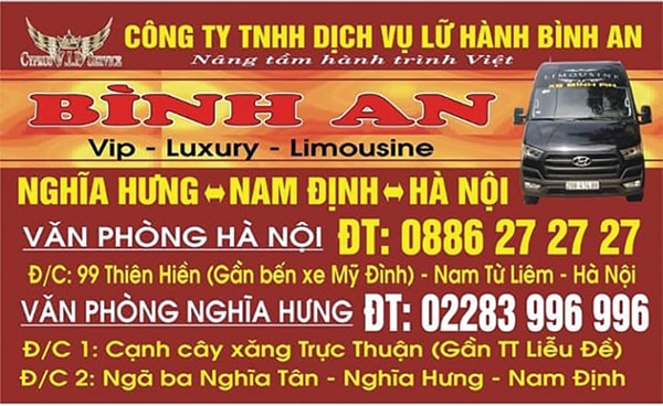 p/Lộ trình của nhà xe Bình An được giới thiệu công khai