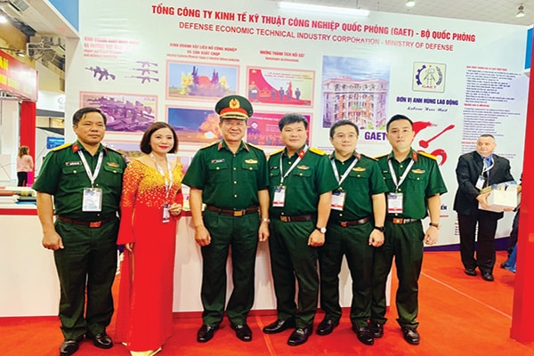 p/Gian hàng củap/Tổng Công ty Kinh tế Kỹ thuật Công nghiệp Quốc phòng (GAET) tại Triển lãm quốc tế về quốc phòng và an ninh tại Việt Nam 2019.