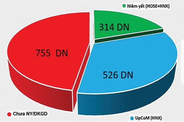 p/Tính đến đầu tháng 9/2019, có 755 DNNN CPH chưa niêm yết trên thị trường chứng khoán 