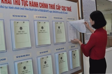 Các thủ tục hành chính được niêm yết công khai