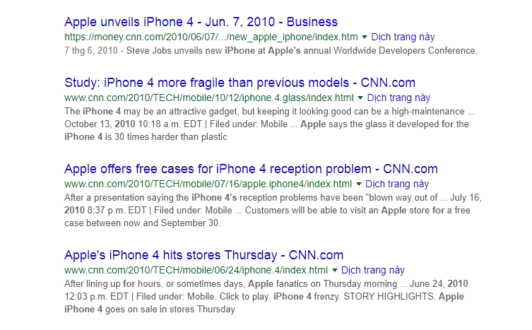 iPhone 4 xuất hiện trên nhiều bài báo của CNN từ rất lâu trước khi lên kệ vào ngày 24/6/2010