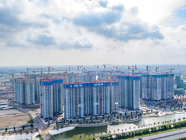 DELTA ứng dụng công nghệ coppha Gangform hạn chế bụi ngoài tác động môi trường tại dự án Vinhomes Ocean Park (HN)