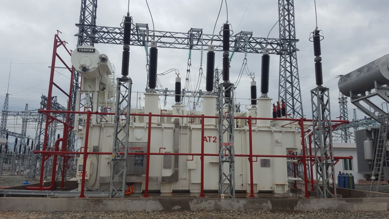 Công trình nâng công suất trạm 220 kV Tháp Chàm (Ninh Thuận) vừa hoàn thành và đưa vào vận hành cuối tháng 10/2019.