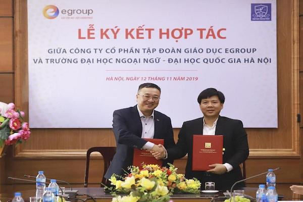 Công ty Cổ phần Tập đoàn Giáo dục Egroup và Trường Đại học Ngoại ngữ - Đại học Quốc gia Hà Nội ký kết Thỏa thuận hợp tác tạo cơ hội việc làm tốt cho sinh viên sư phạm