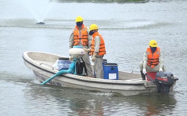 Chế phẩm độc quyền Redoxy-3C được Công ty Thoát nước Hà Nội dùng để xử lý ô nhiễm ao hồ từ năm 2016 đến nay.