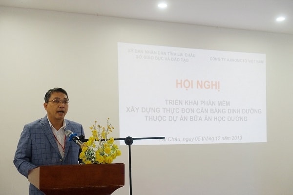 Ông Nguyễn Duy Hiếu, Phó trưởng chi nhánh Tây Bắc – Công ty Ajinomoto Việt Nam phát biểu tại Hội nghị