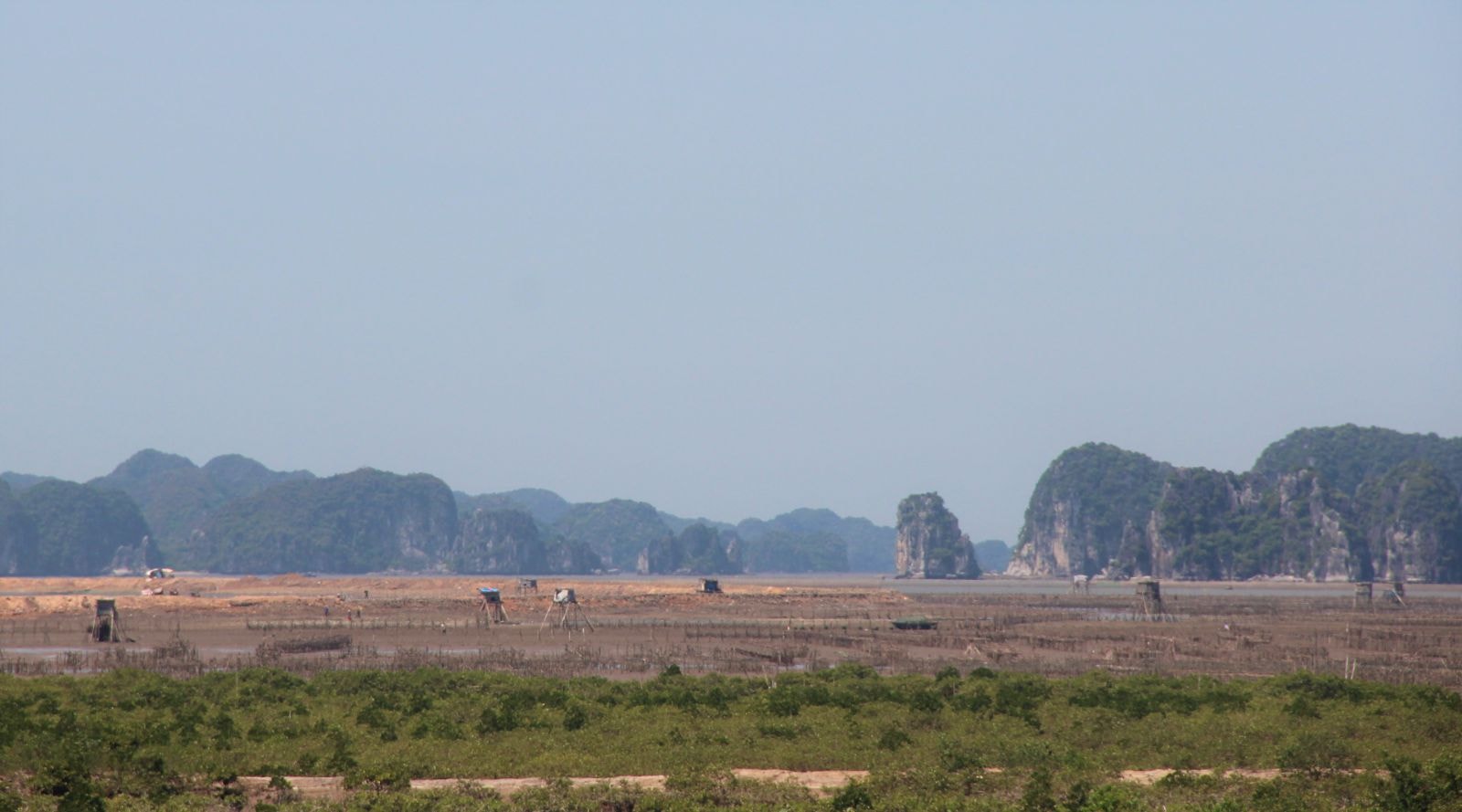 Dự án sân Golf đang trong quá trình lấn biển, san lấp mặt bằng. Ảnh Lê Cường