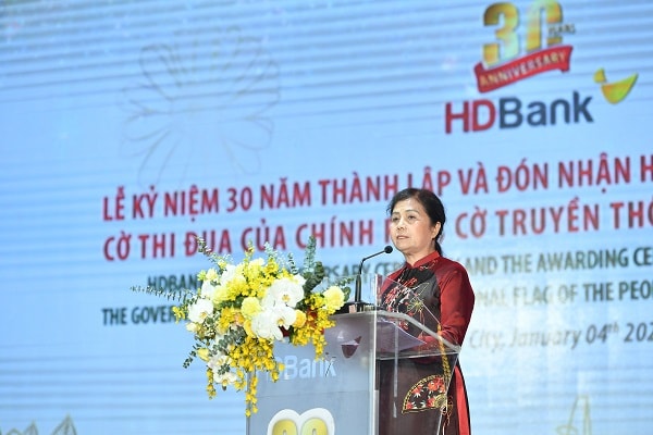 Bà Nguyễn Thị Băng Tâm - Chủ tịch HĐQT HDBank phát biểu khai mạc sự kiện