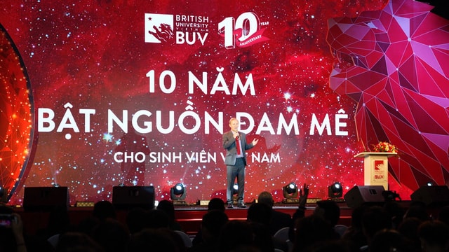 Ngày 5 tháng 1, trường Đại học Anh Quốc Việt Nam (British University Vietnam – BUV) tổ chức Lễ kỷ niệm 10 năm thành lập.