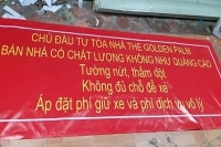 Dự án cao cấp The Golden Palm thi công kém chất lượng