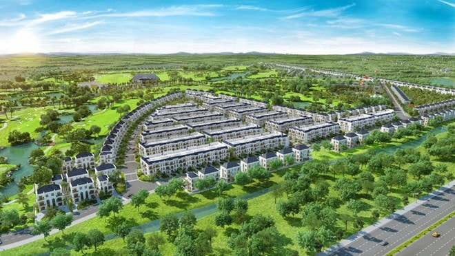 Phối cảnh “đẹp như mơ” tại tổ hợp biệt thự sân golf phong cách Mỹ West Lakes Golf & Villas