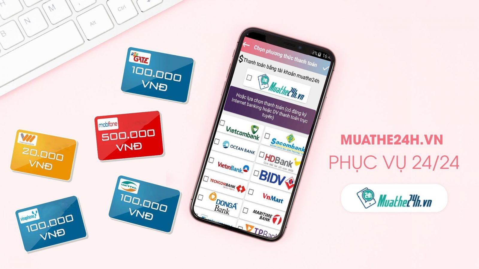 Website muathe24h.vn – sẵn sàng phục vụ khách hàng 24/24