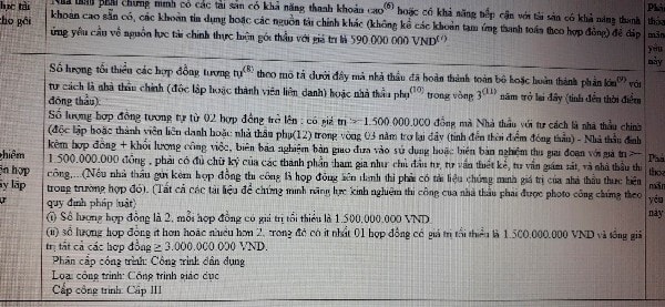 Trích yếu một phần nội dung mời thầu của địa phương này trên Hệ thống thông tin đấu thầu quốc gia.