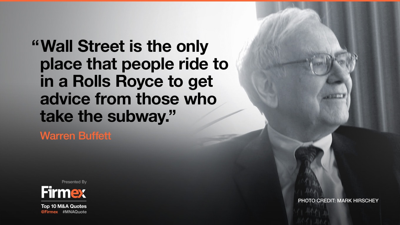 Warrent Buffett: “Wall Street là nơi duy nhất mà những người chạy Rolls Royce đến tham khảo ý kiến từ những người đi tàu điện ngầm”.