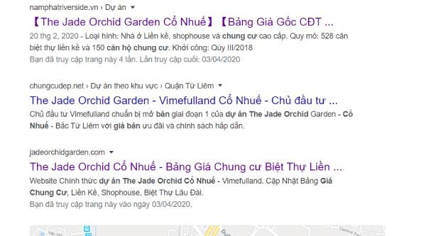 Nhiều trang mạng đang rao bán dự án The Jade Orchid với phương thức hợp đồng ký quỹ từ 500 triệu đồng