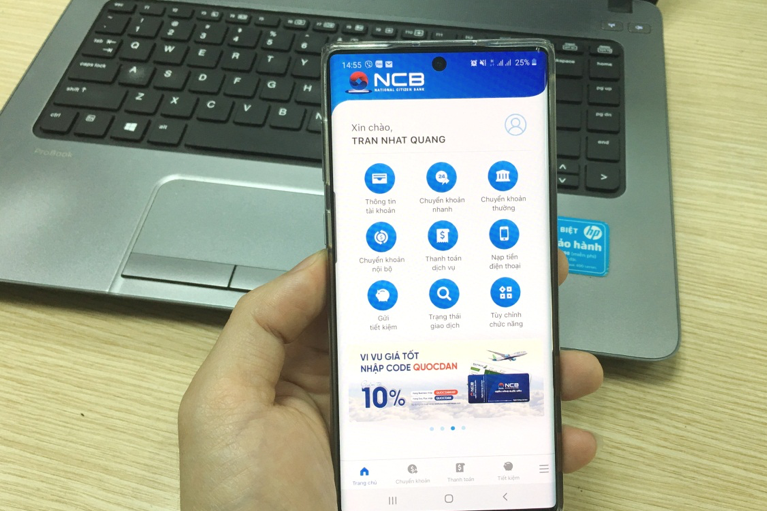 NCB iziMobile có giao diện thân thiện, tùy chỉnh tính năng yêu thích, dễ sử dụng