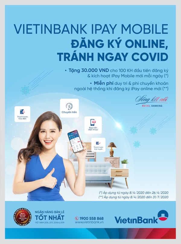 Bên cạnh đó, ứng dụng VietinBank iPay Mobile sử dụng phương thức xác thực giao dịch bằng dấu vân tay hoặc nhận diện khuôn mặt (FaceID) trên điện thoại nên đảm bảo an toàn tuyệt đối cho người dùng