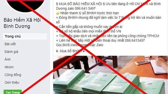 Tài khoản Facebook giả mạo cơ quan BHXH