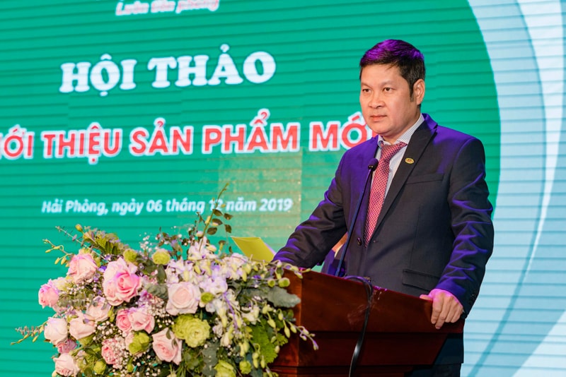 Ông Chu Văn Phương, Tổng giám đốc công ty CP Nhựa Thiếu niên Tiền Phong tại Hội thảo giới thiệu ra mắt sản phẩm mới