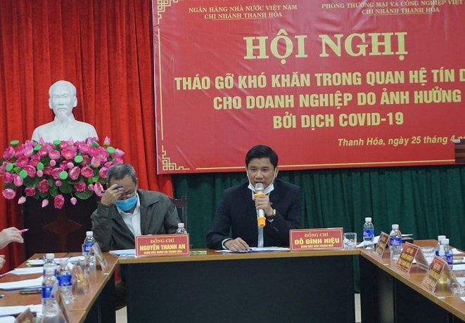 VCCI Thanh Hóa đã phối hợp với Ngân hàng Nhà nước Chi nhánh Thanh Hóa tổ chức hội nghị tháo gỡ khó khăn giúp doanh nghiệp