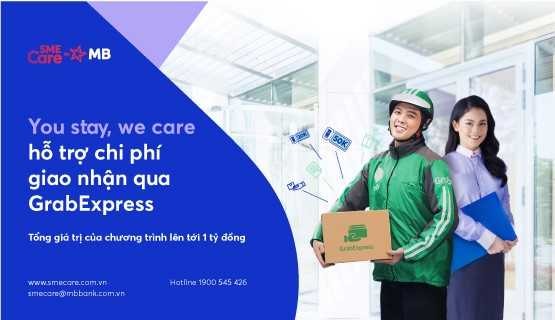 MB hỗ trợ chi phí giao nhận qua dịch vụ GrabExpress