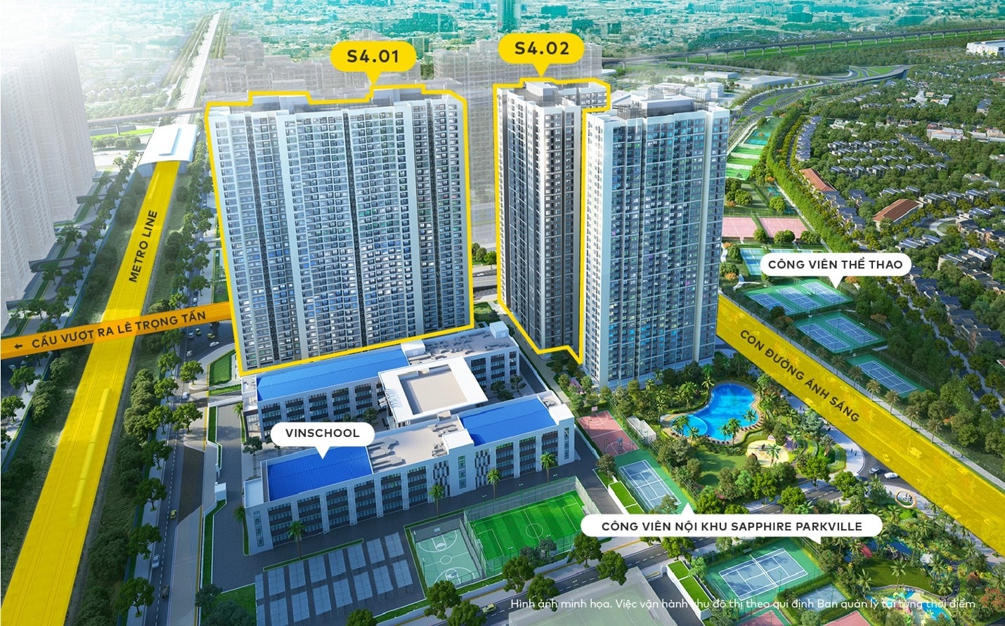 S4.01 sở hữu vị đắc địa bậc nhất giữa trung tâm dự án Vinhomes Smart City