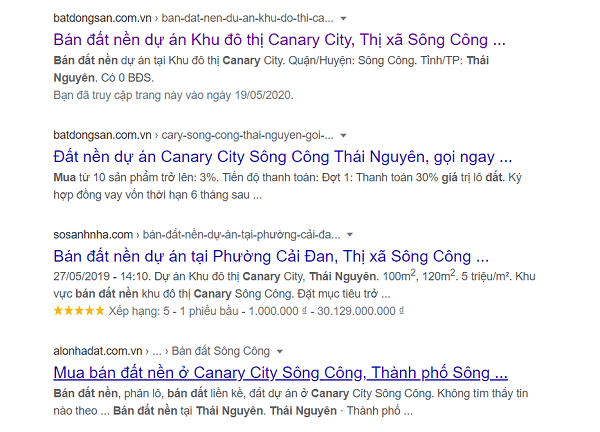 Dự án Canary City đang được rao bán rầm rộ trên các website