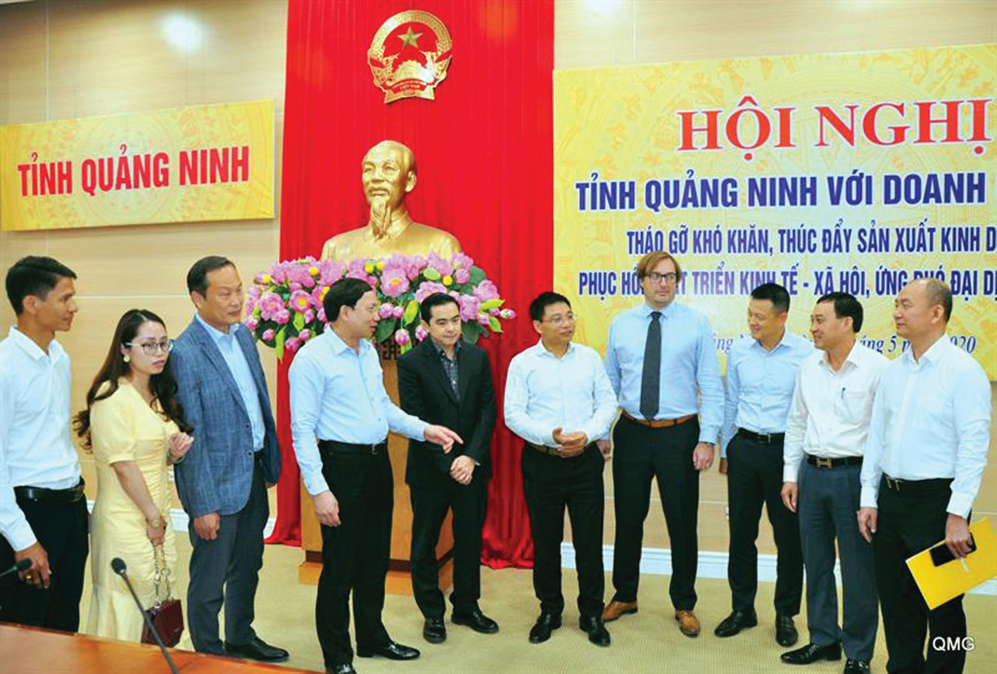 p/Lãnh đạo Quảng Ninh trao đổi với các doanh nghiệp trên địa bàn tỉnh