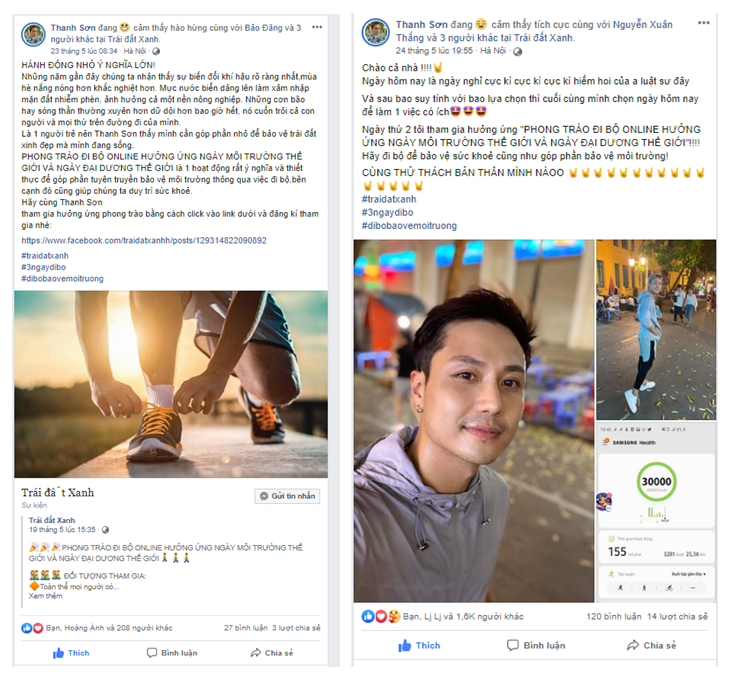 Kết quả thử thách của Thanh Sơn thu hút gần 2000 lượt tương tác trên facebook