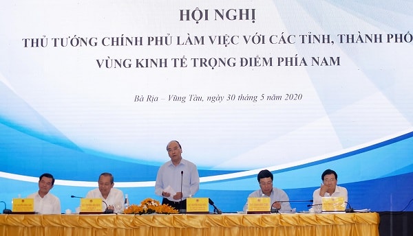 Hội nghị Thủ tướng Chính phủ với 8 tỉnh vùng Kinh tế trọng điểm phía Nam được tổ chức tại tỉnh Bà Rịa - Vũng Tàu.