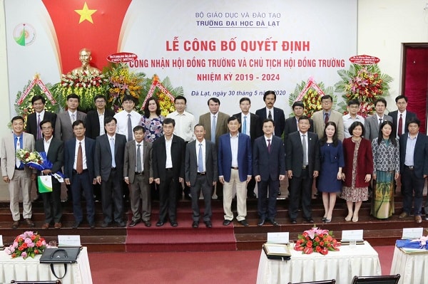 Các Thành viên Hội đồng Trường Đại học Đà Lạt nhiệm kỳ 2019 - 2024.