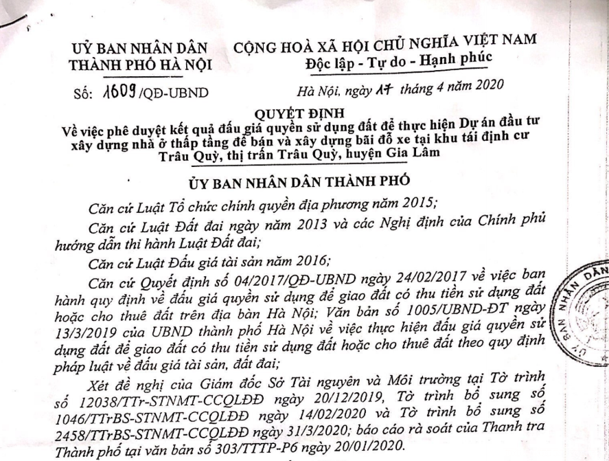 Chỉ mới được phê duyệt quyết định trúng đấu giá đất vào tháng 4/2020 nhưng thực tế dự án đã được rao bán rầm rộ từ cuối năm 2019