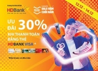 Ưu đãi hoàn tiền lên đến 30% trên Lazada khi sử dụng thẻ HDBank