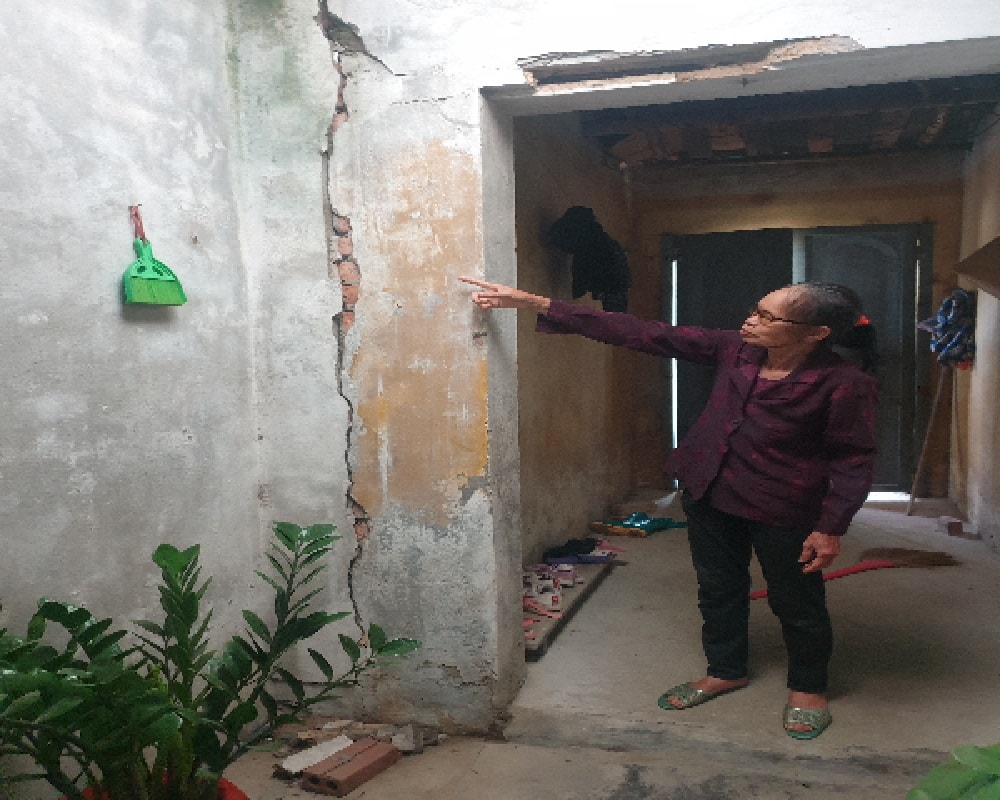 Bà Nguyễn Thị Dinh đang thôn Tam Đa, huyện Vĩnh Bảo , Hải Phòng