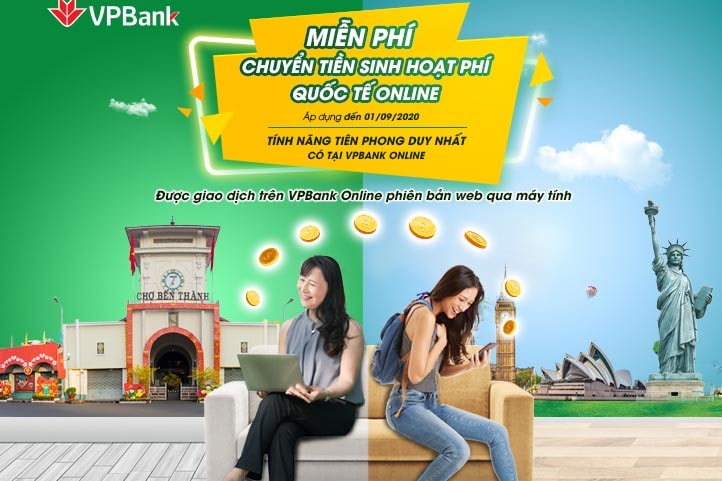 Nhiều lợi ích khi chuyển tiền sinh hoạt quốc tế qua VPBank Online