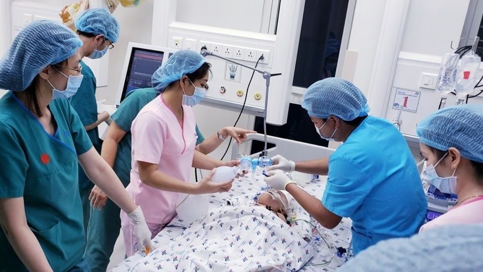  Hai bé được mổ tách rời thành công. Ảnh: Bệnh viện cung cấp