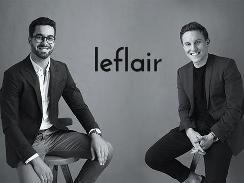 Hai nhà sáng lập Leflair: Loic Gautier (bên phải) và Pierre-Antoine Brun (bên trái).