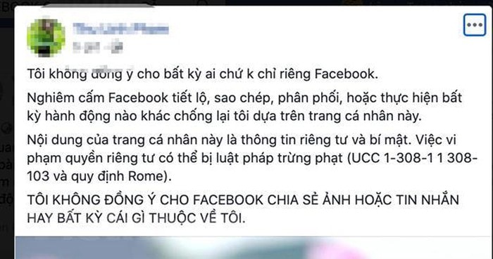 Rất nhiều người đăng tải thông tin này mà hoàn toàn không biết rằng đây là nội dung giả mạo. (Ảnh chụp màn hình)