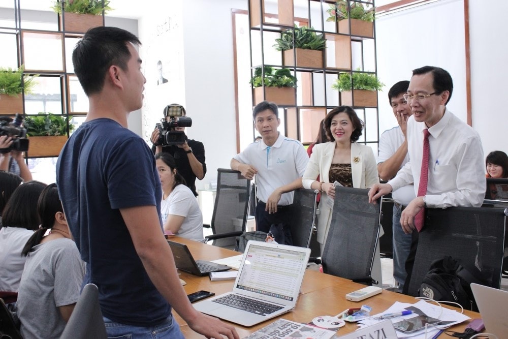 Không gian làm việc của các startup tại Trung tâm Ứng dụng tiến bộ Khoa học và Công nghệ (SIHUB) thuộc Sở KH&CN TP.HCM.