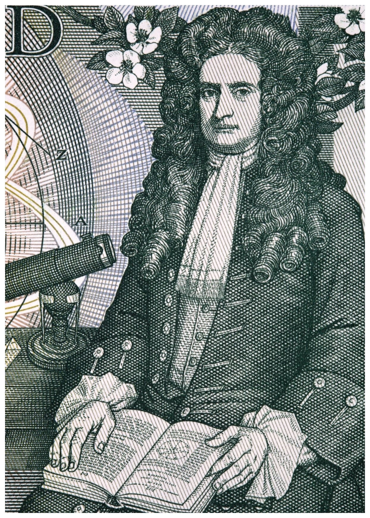 Isaac Newton trên tờ một bảng Anh, phát hành từ năm 1978 đến 1988. Nguồn: Janusz Piekowski/Alamy Stock.